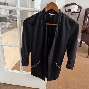 Maurices Black Men's Lightweight Jacket with Zipper Accents